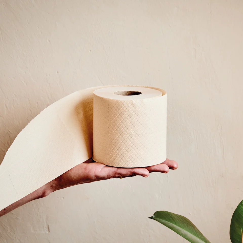 Papel higiénico de bambú sin blanquear